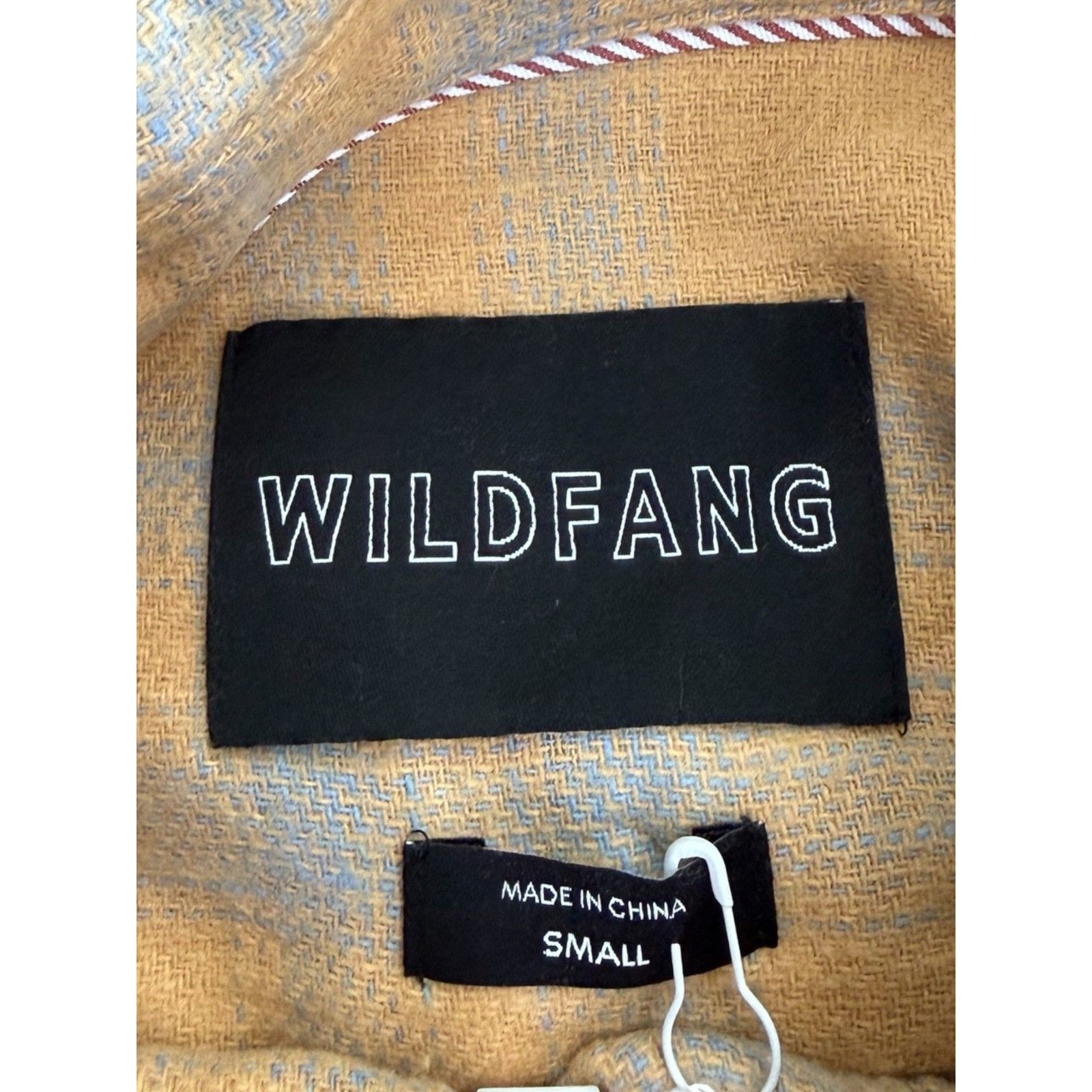Wildfang Essential Flannel Shirt Small Camel Mauve Plaid Button Up Shirt Nwt — image 3 of 5
